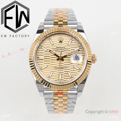 Top Replica Rolex Datejust 41 Watch 904l Steel and 18K Gold Case